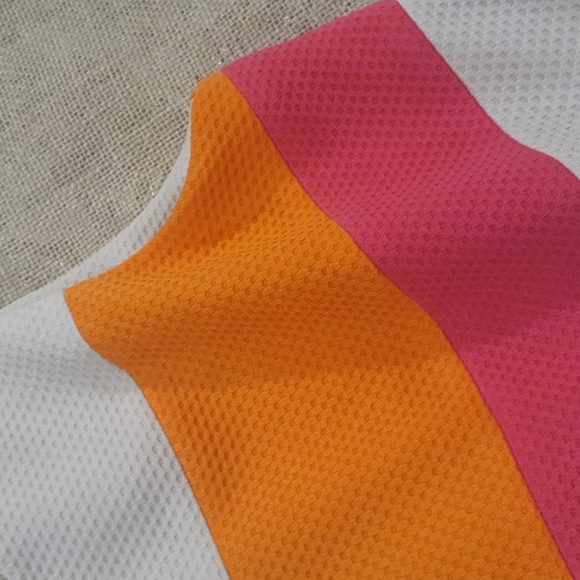 HONEY & BEAU Size 8 orange and pink stripe dress - Picture 3 of 5